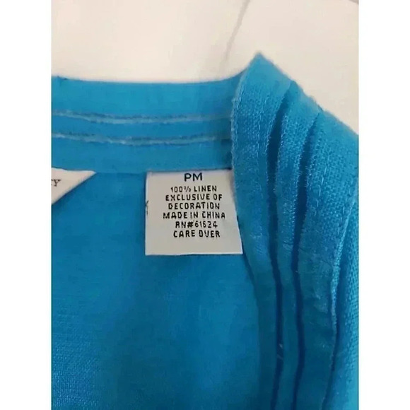 Laura Ashley Petite Women's Size Medium 100% Linen Kimono Style Jacket - Picture 6 of 8